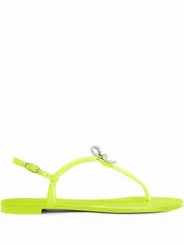 Giuseppe Zanotti сандалии Clementyne с кристаллами, желтый