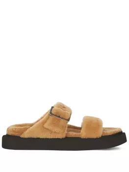 Giuseppe Zanotti сандалии Furry Him, коричневый