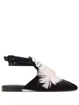 Giuseppe Zanotti сандалии Gioia с кристаллами, черный