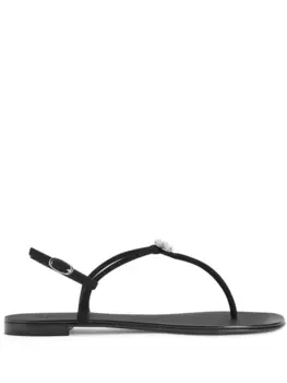 Giuseppe Zanotti сандалии Hollie с кристаллами, черный