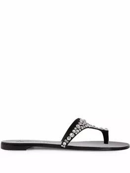 Giuseppe Zanotti сандалии Nebula с кристаллами, черный