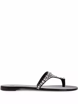 Giuseppe Zanotti сандалии Nebula с кристаллами, черный