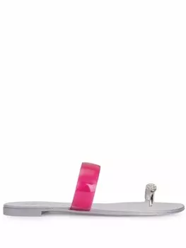 Giuseppe Zanotti сандалии Ring Plexi, розовый