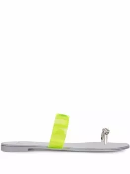 Giuseppe Zanotti сандалии Ring Plexi, желтый
