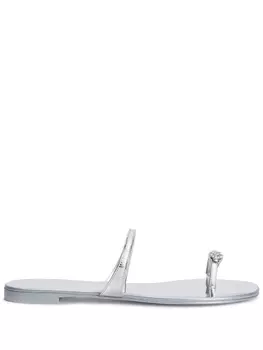 Giuseppe Zanotti сандалии Ring, серебристый