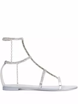 Giuseppe Zanotti сандалии Shaula, серебристый
