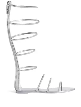 Giuseppe Zanotti сандалии Super Intrigo, серебристый