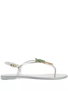 Giuseppe Zanotti сандалии Venice Beach, серебристый