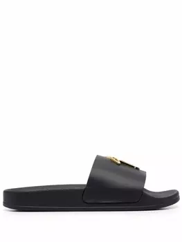 Giuseppe Zanotti шлепанцы New Laburela с логотипом, черный