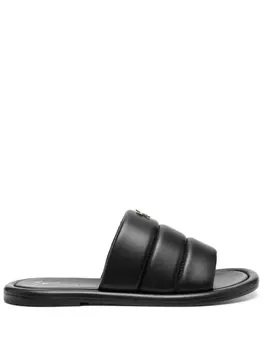 Giuseppe Zanotti шлепанцы с логотипом, черный