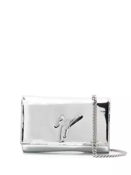 Giuseppe Zanotti сумка через плечо с эффектом металлик, серебристый