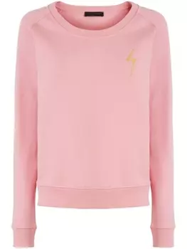 Giuseppe Zanotti толстовка Hanane с вышивкой, розовый