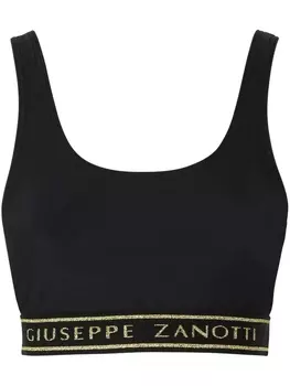 Giuseppe Zanotti топ с логотипом, черный