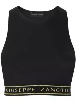 Giuseppe Zanotti топ с логотипом, черный