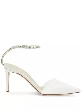 Giuseppe Zanotti туфли Xenya 85 с кристаллами, белый
