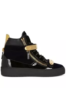 Giuseppe Zanotti высокие кеды Coby, синий