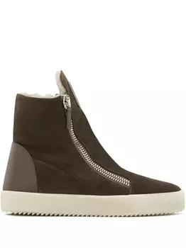 Giuseppe Zanotti высокие кеды Effie, серый