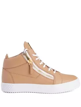Giuseppe Zanotti высокие кеды Nicki, нейтральный цвет
