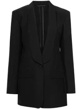 Givenchy блейзер с люрексовыми полосками, черный