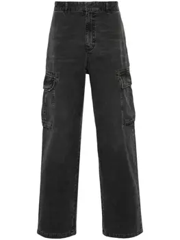 Givenchy брюки карго с вышивкой 4G, черный