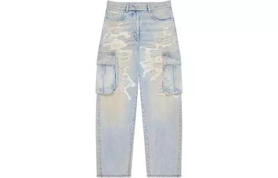 Givenchy Брюки-карго свободного кроя «Светло-голубые»