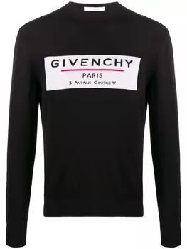 Givenchy джемпер с логотипом, черный