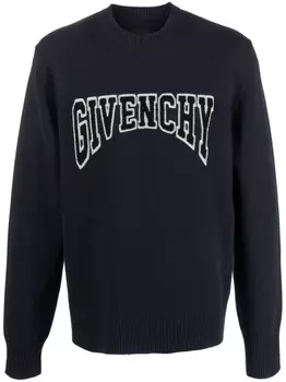 Givenchy джемпер с нашивкой-логотипом, синий
