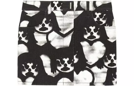 Givenchy Джинсовые короткая юбка женская, черная, Chito SS22