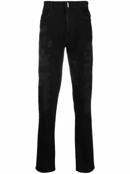Givenchy джинсы кроя слим с эффектом потертости, черный