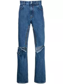 Givenchy джинсы с прорезями, синий