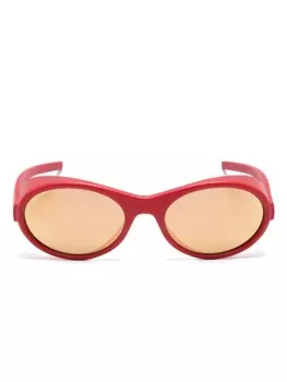 Givenchy Eyewear солнцезащитные очки G Ride в овальной оправе, красный