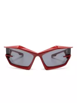Givenchy Eyewear солнцезащитные очки-маска Giv Cut, красный