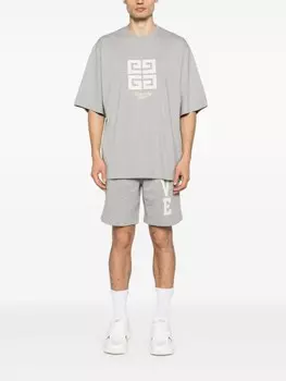 Givenchy футболка из хлопка с мотивом 4G, серый