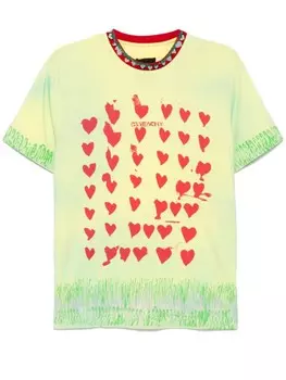 Givenchy футболка с графичным принтом, зеленый