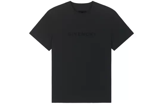 Givenchy Футболка с коротким рукавом, классического кроя, черная