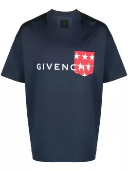 Givenchy футболка с логотипом, синий