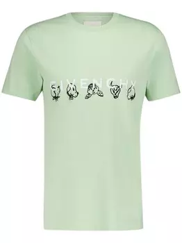 Givenchy футболка с логотипом, зеленый