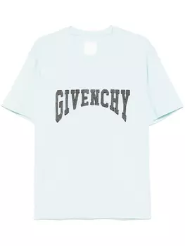 Givenchy футболка с нашивкой-логотипом, синий