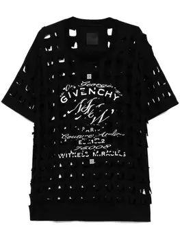 Givenchy футболка с вырезом, черный