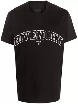 Givenchy футболка с вышитым логотипом, черный