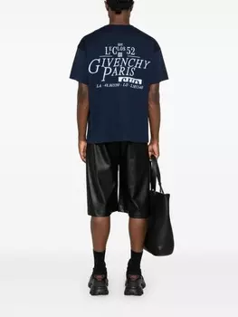 Givenchy футболка с вышитым логотипом, синий