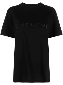 Givenchy футболка со стразами, черный