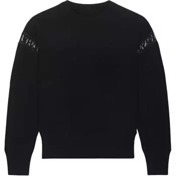 Givenchy Хлопковая толстовка с кружевными деталями «Черная»