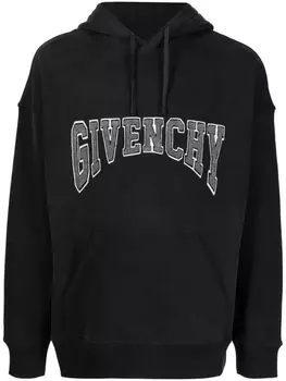 Givenchy худи с кулиской и логотипом, серый