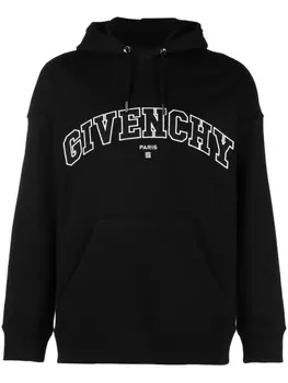 Givenchy худи с вышитым логотипом, черный