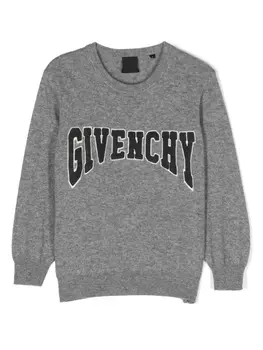 Givenchy Kids джемпер с логотипом, серый