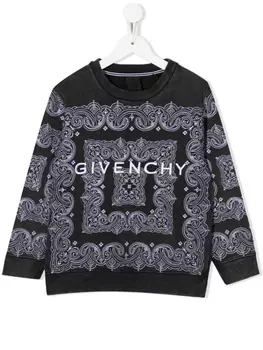 Givenchy Kids джемпер с принтом, черный