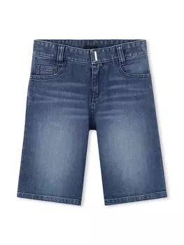 Givenchy Kids джинсовые шорты-бермуды, синий