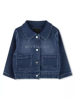 Givenchy Kids джинсовый кардиган, синий