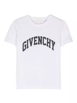Givenchy Kids футболка из хлопка с логотипом, белый